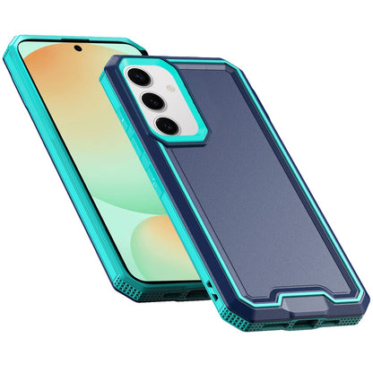 For Samsung Galaxy S24 FE Tough Modern Fused Hybrid Armor Hard PC TPU Rubber Shockproof Drop Protection Impact Case Cover Red