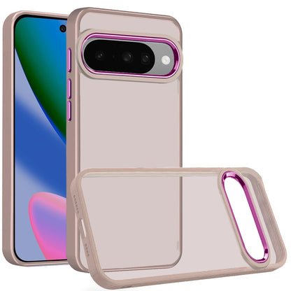 Phone Case for Google Pixel 11 /11 Pro Polished Acrylic Hybrid TPU Slim Shockproof Metal Button Thick Durable Grip Camera Protection Anti-Scratch Cover