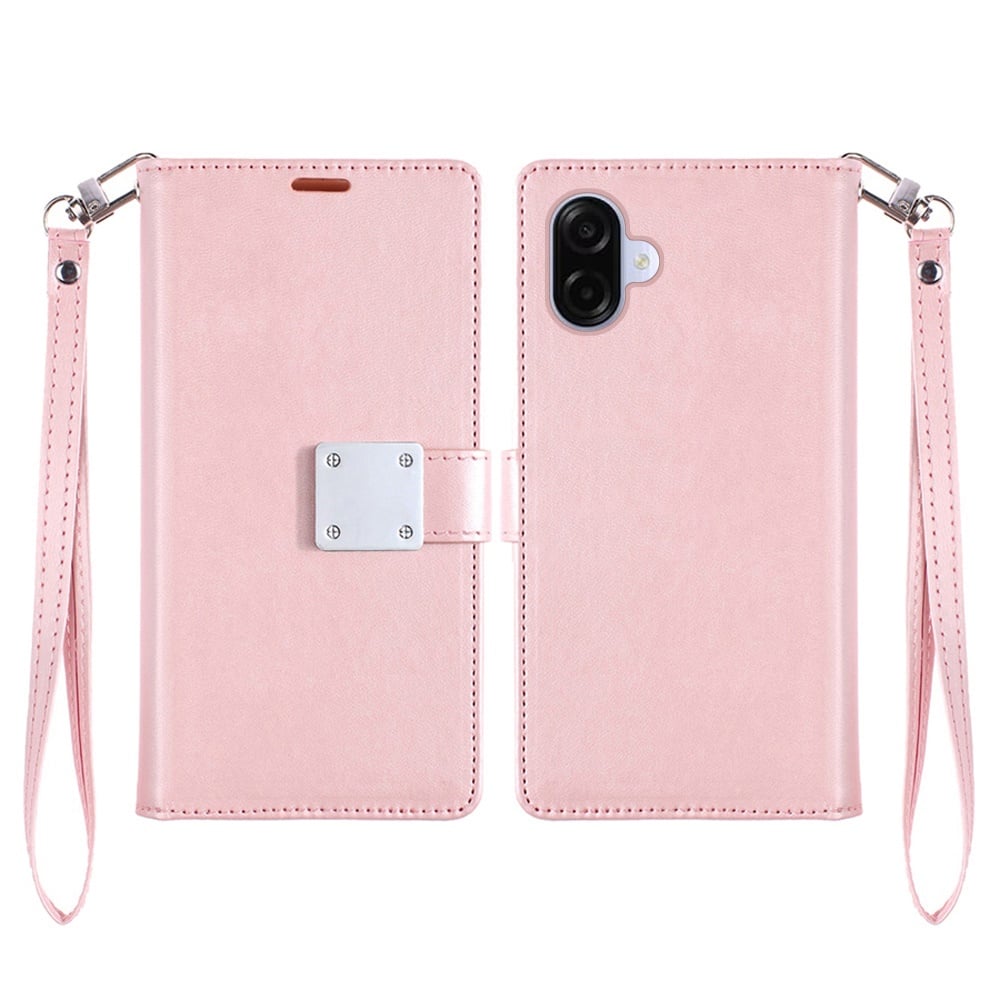 Wallet Cases PU Leather with Credit Card /ID /Cash Holder Slot Dual Flip Book Pouch, Stand and Strap