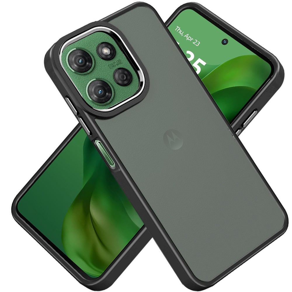 For Motorola Moto G 5G 2025 Slim Fit Thin Hybrid,Frosted Matte Polished Acrylic Hard PC with TPU Rubber Frame Case Cover
