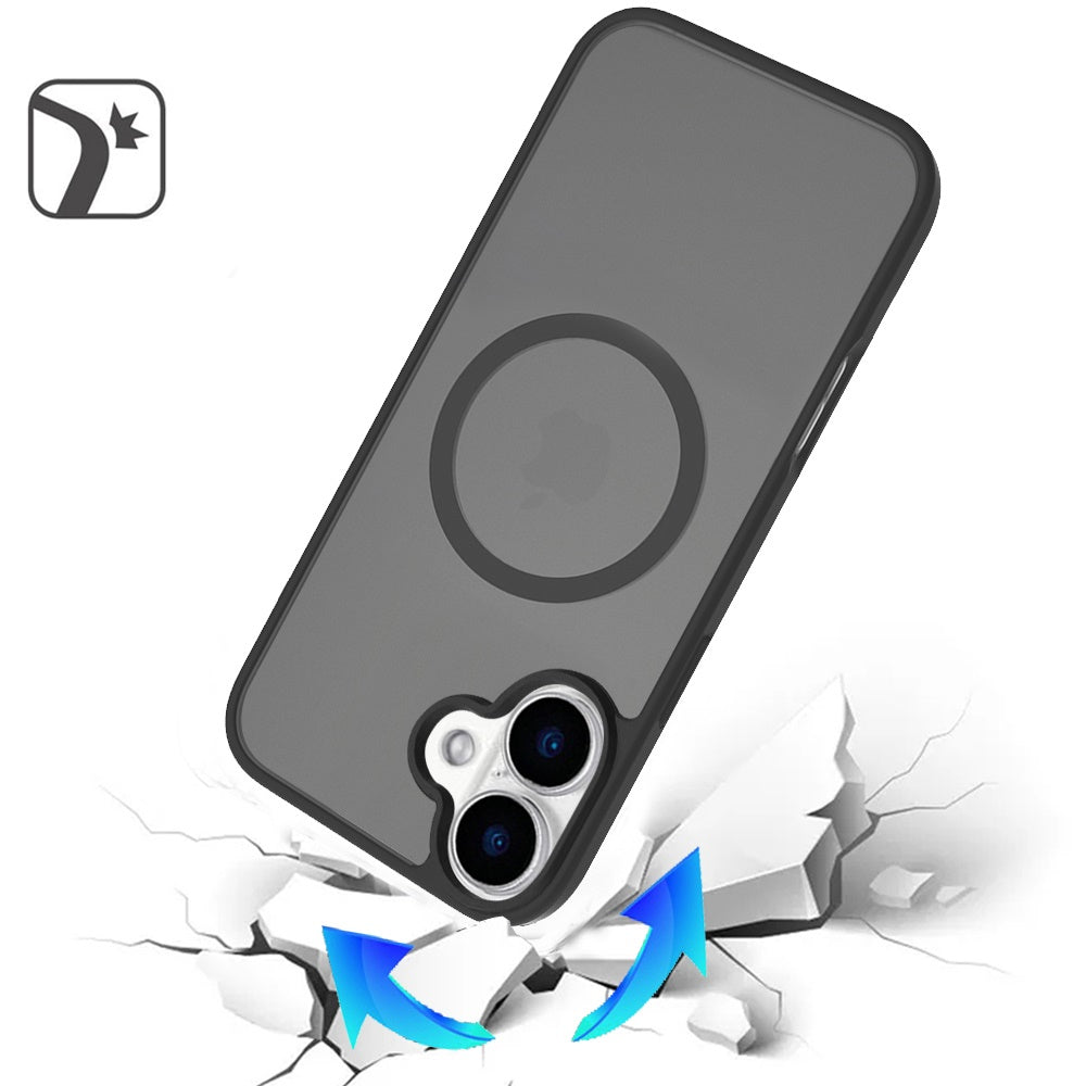 For Apple iPhone 17 (6.3") MagSafe Compatible Case Hybrid Soft TPU Bumper Hard Translucent Matte Back Slim Shockproof Case Cover