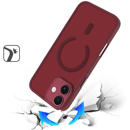 Phone Case for Apple iPhone 17 (6.3") Matte Frosted Magnetic Hybrid Hard PC Soft TPU Camera Protection Slim Shock Absorbing Anti Fingerprint Cover
