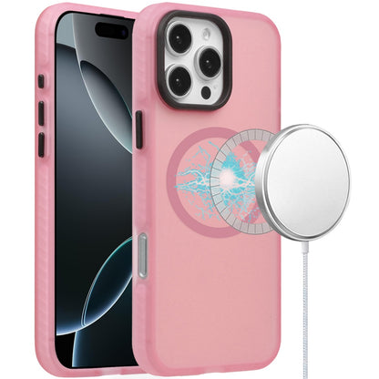 For Apple iPhone 16 Pro (6.3") Matte Skin Hybrid TPU with Magnetic Circle MagSafe Compatible, Military Grade Shockproof Slim Fit Case Cover