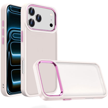 Phone Case for Apple iPhone 18 Pro Polished Acrylic Hybrid TPU Slim Shockproof Metal Button Thick Durable Grip Camera Protection Anti-Scratch Cover