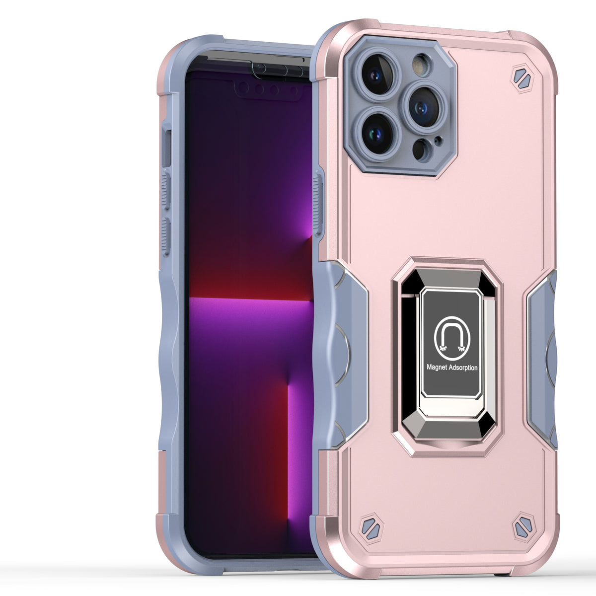 For Samsung Galaxy S25 EDGE Hybrid Stand Magnetic Ring Holder Kickstand Heavy Duty Rugged Drop Silicone & Hard PC Shockproof Case Cover