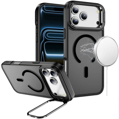 Phone Case for Apple iPhone 18 Pro Max Metallic Magnetic Camera Stand Shockproof Hybrid Grip Camera Lens Protection Kickstand Rugged Durable Armor Cover
