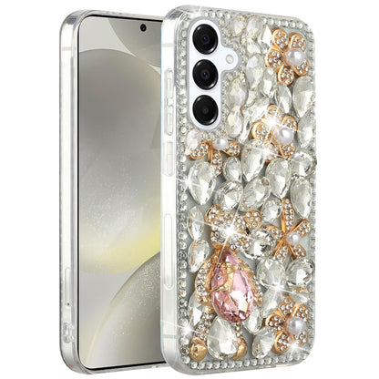 For Apple iPhone 16e (E edition) Bling Crystal 3D Full Diamonds Luxury Sparkle Rhinestone Hybrid Protective Case Cover