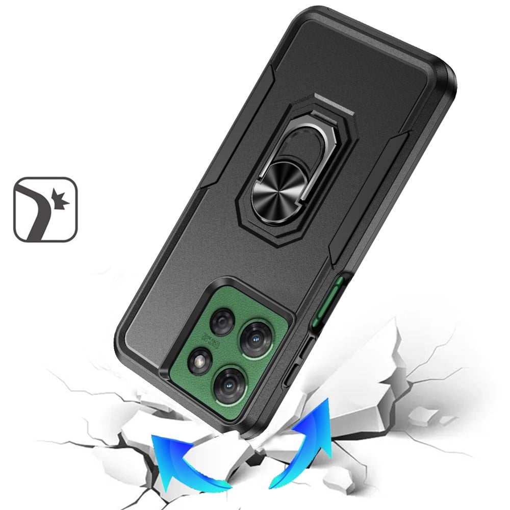 For Motorola Moto G Power 5G 2026 /2025 Hybrid Tough Strong Dual Layer Hard PC TPU with Magnetic Ring Stand Heavy-Duty Armor Design Case Cover
