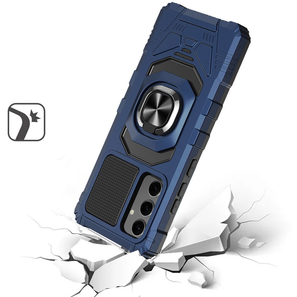 Hybrid Dual Layer with 360° Rotate Magnetic Ring Stand Holder Kickstand TPU Rugged PC Shockproof
