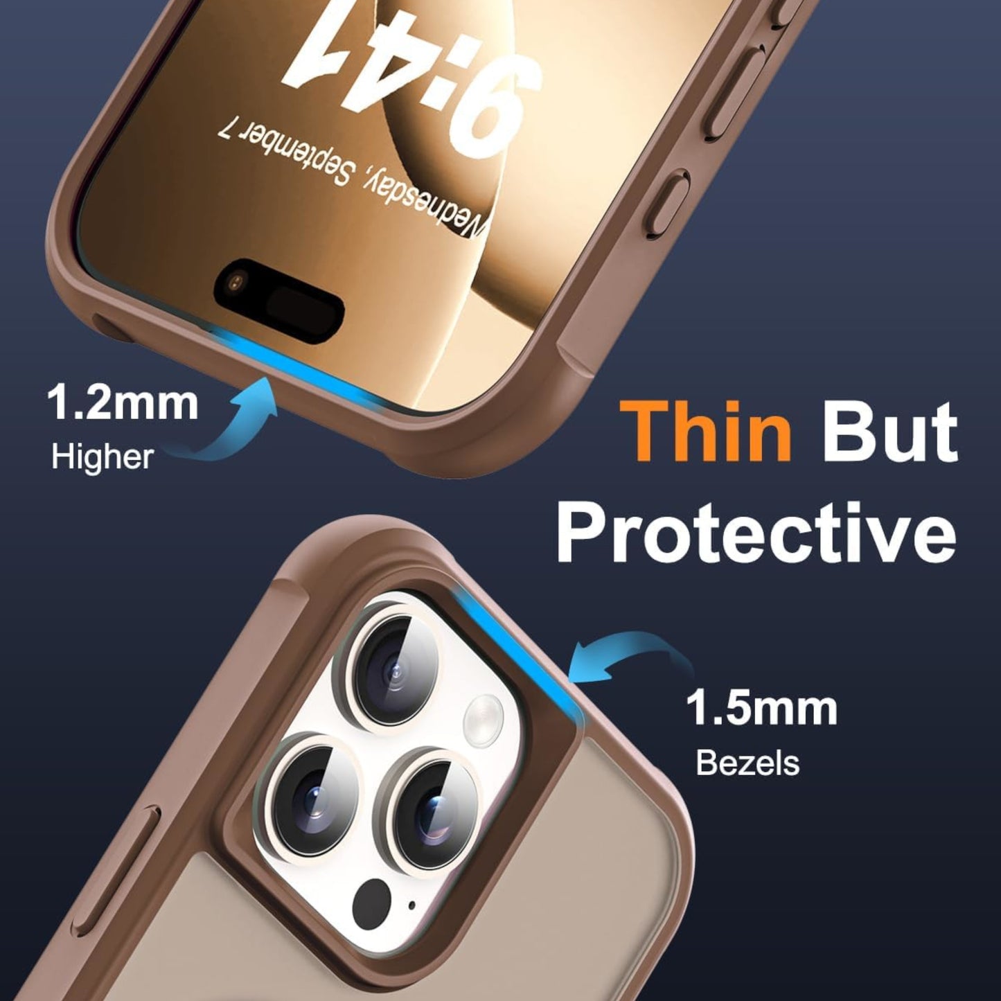 For Apple iPhone 16 (6.1") Translucent Matte Finish, MagSafe Compatible, Built-in Ring Stand, Shockproof Protective Back Case Cover