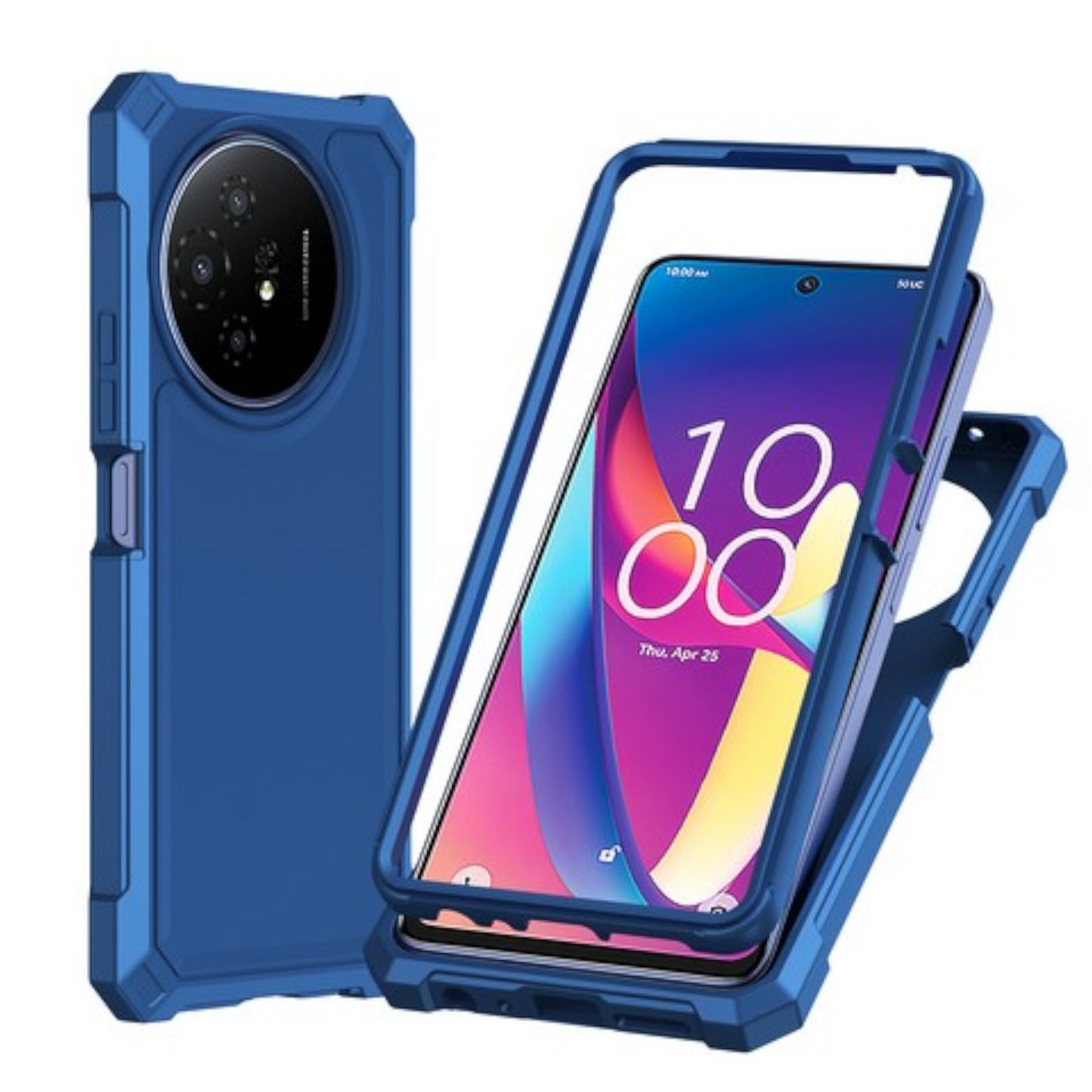 For TCL 60 XE NXTPAPER Full-Body Dual Layer Hybrid Case Slim, Drop-Proof TPU Hard PC, Durable Corner Front Bumper Protector Case Cover Blue