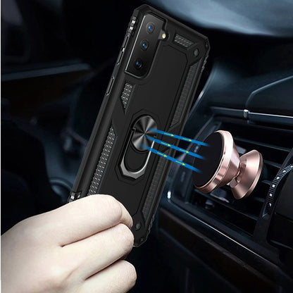 For Samsung Galaxy S21+ / S21 Plus Hybrid Shockproof Durable 360 Degree Rotatable Ring Stand Holder Kickstand Fit Magnetic Car Mount Case Cover