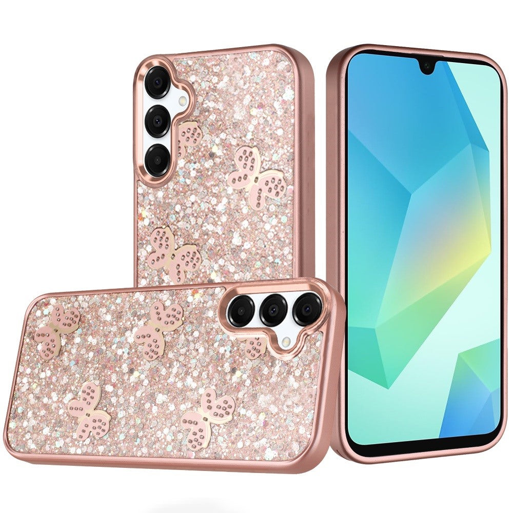 Cute Butterfly Diamond Glitter Metallic Hybrid Shockproof Shimmer Grip Stylish Protective Luxury Designer