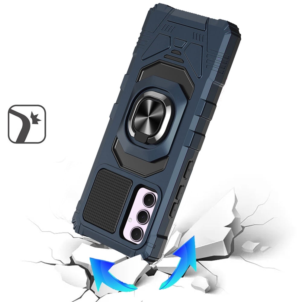 Phone Case for Samsung Galaxy A56 / A36 Shockproof Rugged Magnetic Ring Stand Armor Grip Anti Slip Heavy Duty Protective Hybrid Design Durable Kickstand Support Cover