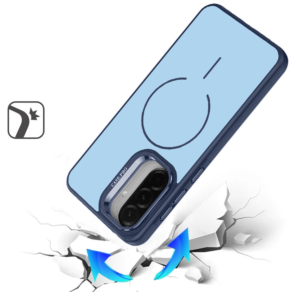 Phone Case for Samsung Galaxy A27 Premium Matte Magnetic Camera Stand Hybrid Shockproof Rugged Protective Anti Scratch Durable Grip Metal Buttons Cover