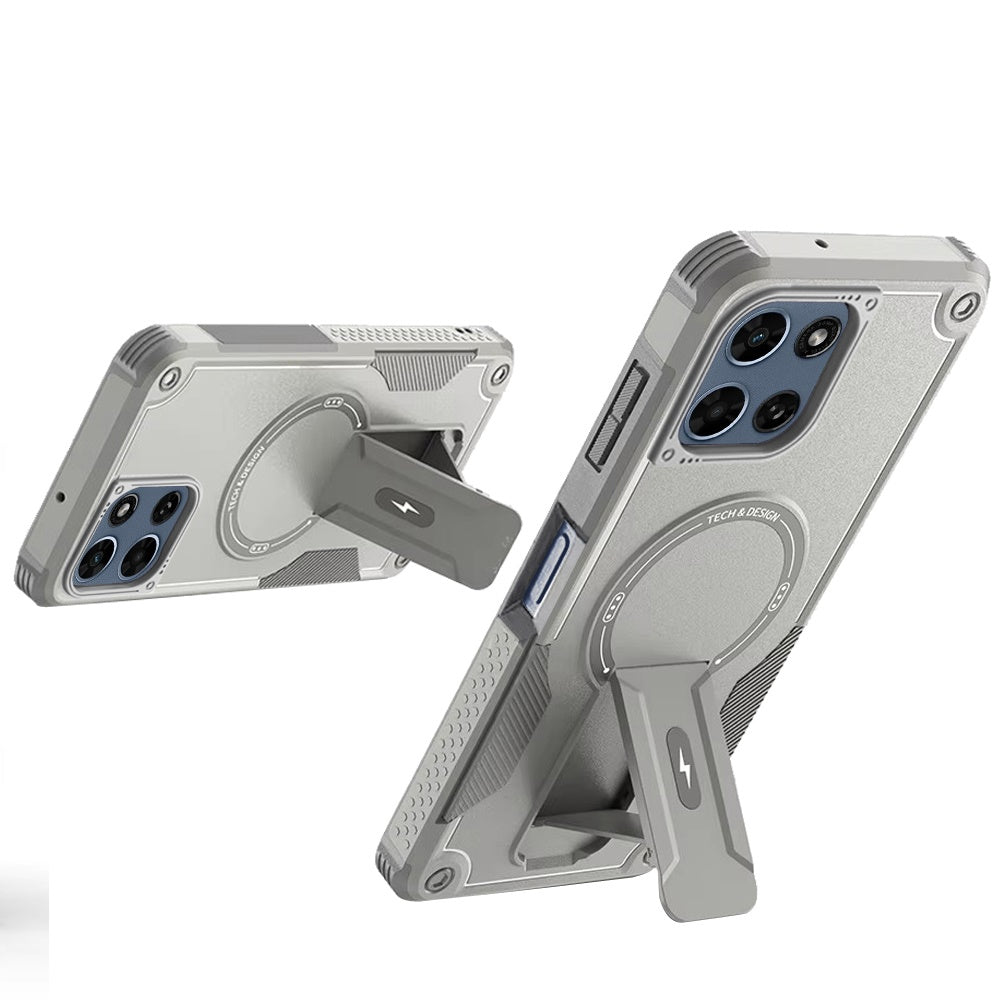 Phone Case for Moto G Stylus 5G 2026 /2025 Magnetic Kickstand Rugged Shockproof Armor Grip Anti Slip Heavy Duty Protective Matte Stand Hybrid Cover