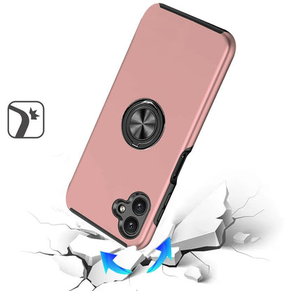 Phone Case for Samsung Galaxy A08 4G, A07 5G, A07 4G Invisible Ring Stand Shockproof Anti Slip Durable Grip Protective Hybrid Slim Fit Magnetic Car Mount Holder Cover