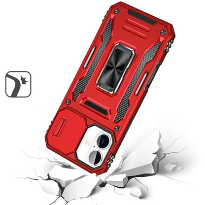 Apple iPhone 16 Pro Max (6.9") Hybrid Case with Rotation Ring Stand Shockproof & Camera Window TPU Armor Dropproof