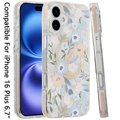 For Apple iPhone 16 Pro Double Layer IMD Stylish Magnetic Hybrid Shockproof Durable Fashion Design Secure Grip Slim TPU Case Cover