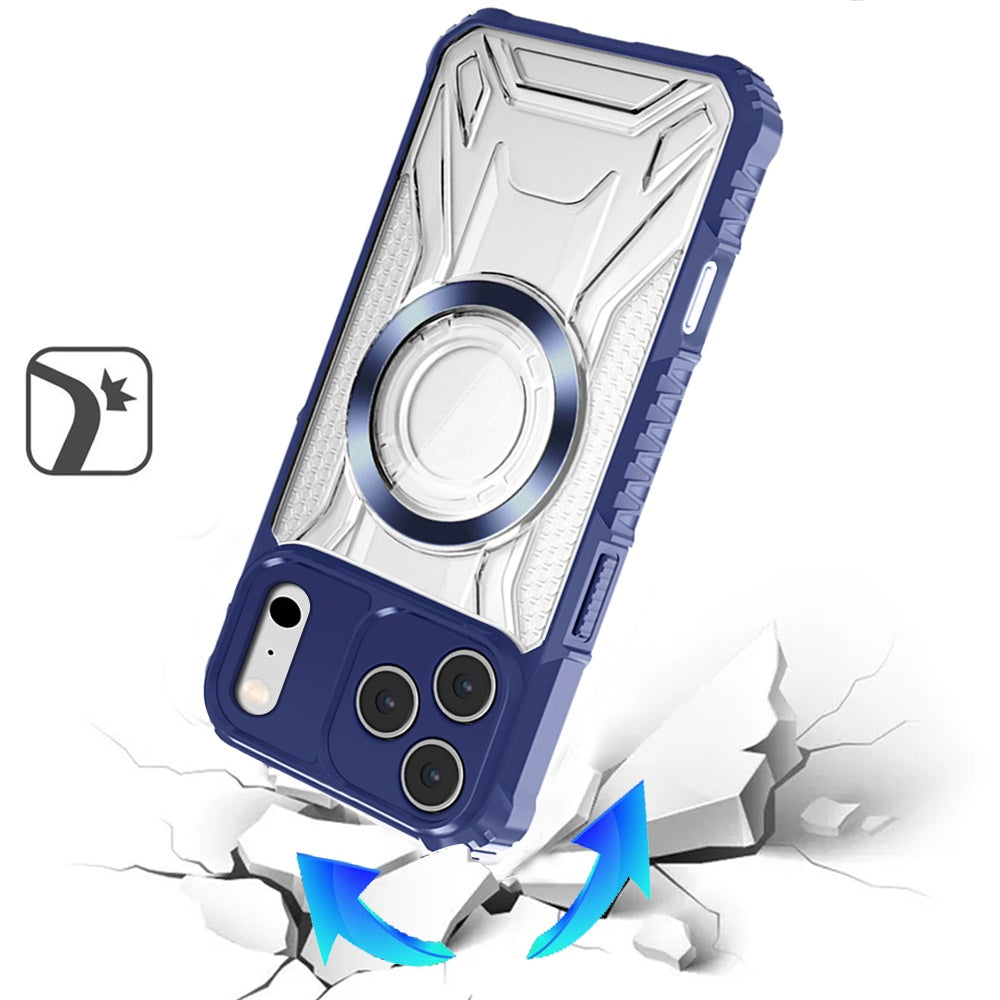 Phone Case for Apple iPhone 18 Pro Clear Rugged Hybrid TPU Magnetic Back Reinforced Frame Bumper Shock Absorbing Slim Fit Cover