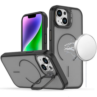 For Samsung Galaxy S26 MagSafe Compatible Matte Metallic Stand TPU Hybrid Drop Protection Camera Kickstand Case Cover