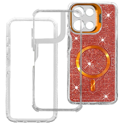 Phone Case for Motorola Moto G Play 5G 2026 Luxury Glitter Magnetic Hybrid with Camera Stand Dual Layer Shockproof Sparkle Dot Pattern Clear Edges Cover