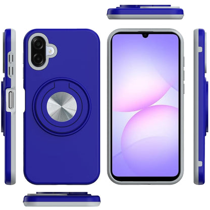 Phone Case Cover for Samsung Galaxy A07 4G Metal Matte Hybrid with Invisible Rotational Ring Stand, Car Mount Friendly, Military Grade Slim Fit Sturdy Cover