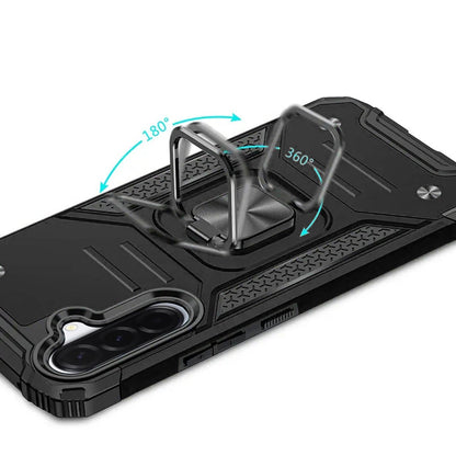 Phone Case for Samsung Galaxy A57 Magnetic Car Mount Hybrid Ring Stand Shockproof Rugged Grip Armor Heavy Duty Protective TPU Durable Cover