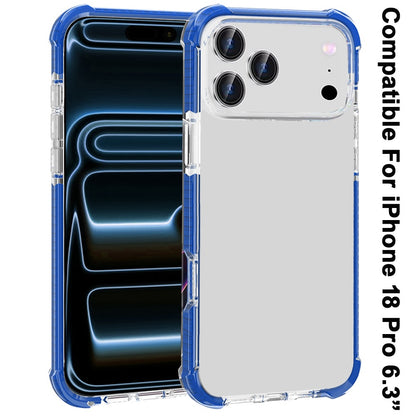 Phone Case for Apple iPhone 18 Pro Transparent Acrylic Shockproof Rugged Hybrid Heavy Duty Color Frame Raised Bezel Clear Durable Grip Cover