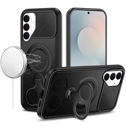 For Samsung Galaxy S26+ / S26 Plus Hybrid with Invisible 2 Hole Ring Stand Magnetic back Car Mount Friendly Protector Case Cover