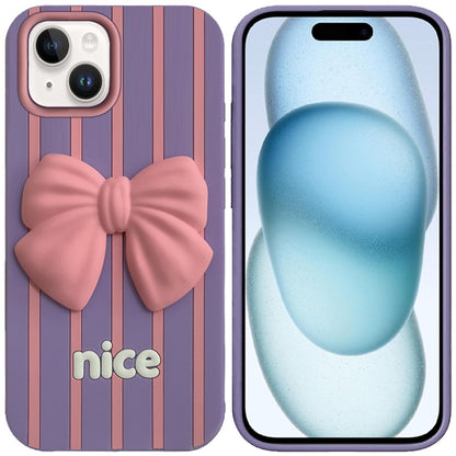 Phone Case for Apple iPhone 15 Plus Fashionable Silicone Textured Decorative Design Pattern Protective Rubber TPU Hybrid Protection Cover