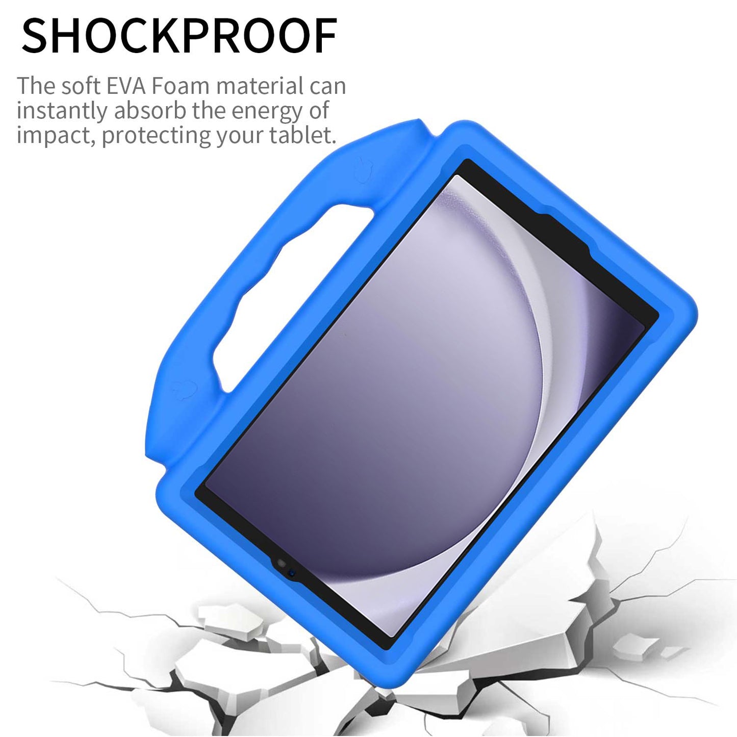 For Kid-Friendly Hybrid Tablet Shockproof Stand Case Antislip Rubber Silicone TPU - Thumbs Up Kickstand Blue Tablet Case Cover
