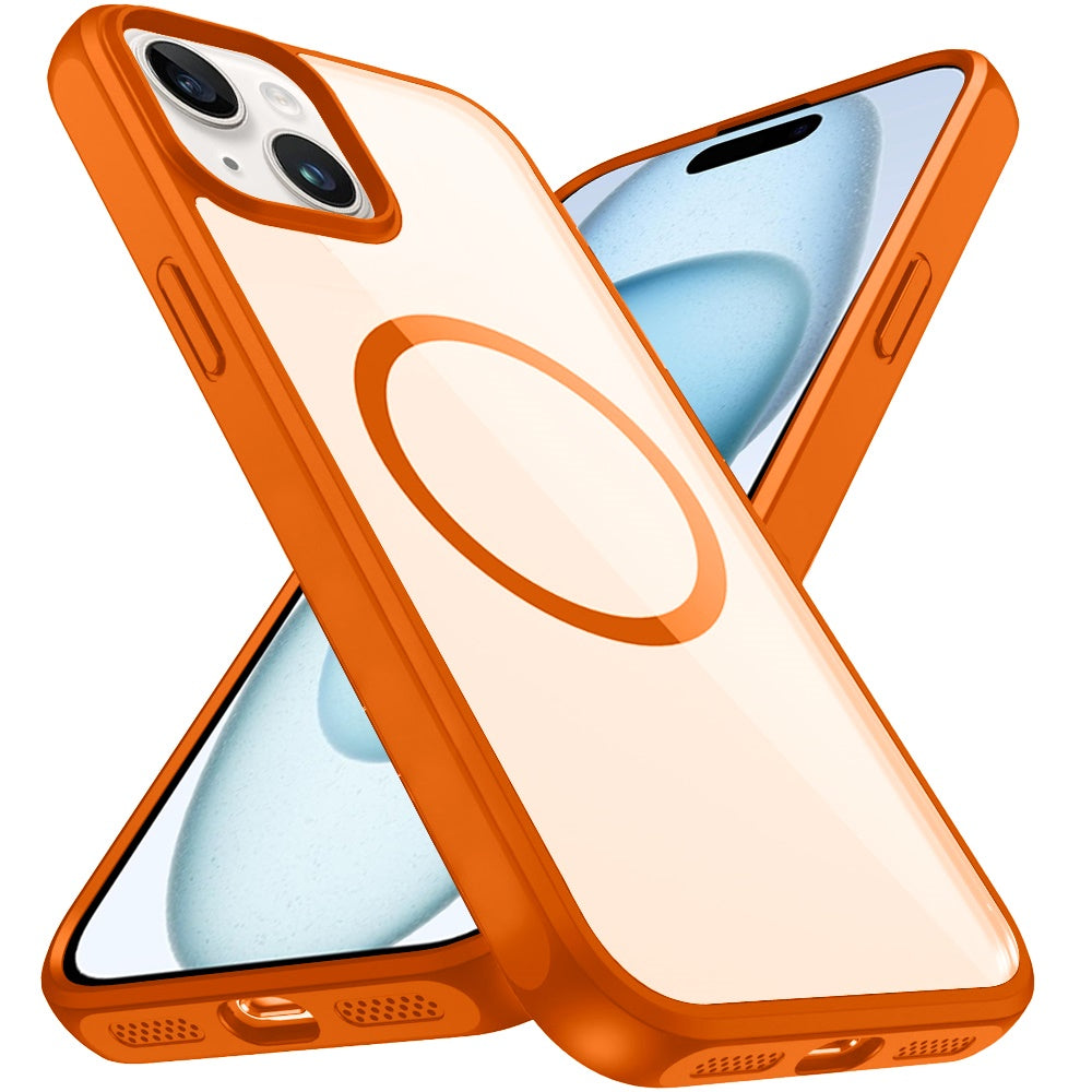 Phone Case for Apple iPhone 15 Plus Transparent Magnetic HQ Shockproof Hybrid 2.0mm Thick AntiSlip Grip Drop Protection Rugged Clear Durable Impact Cover