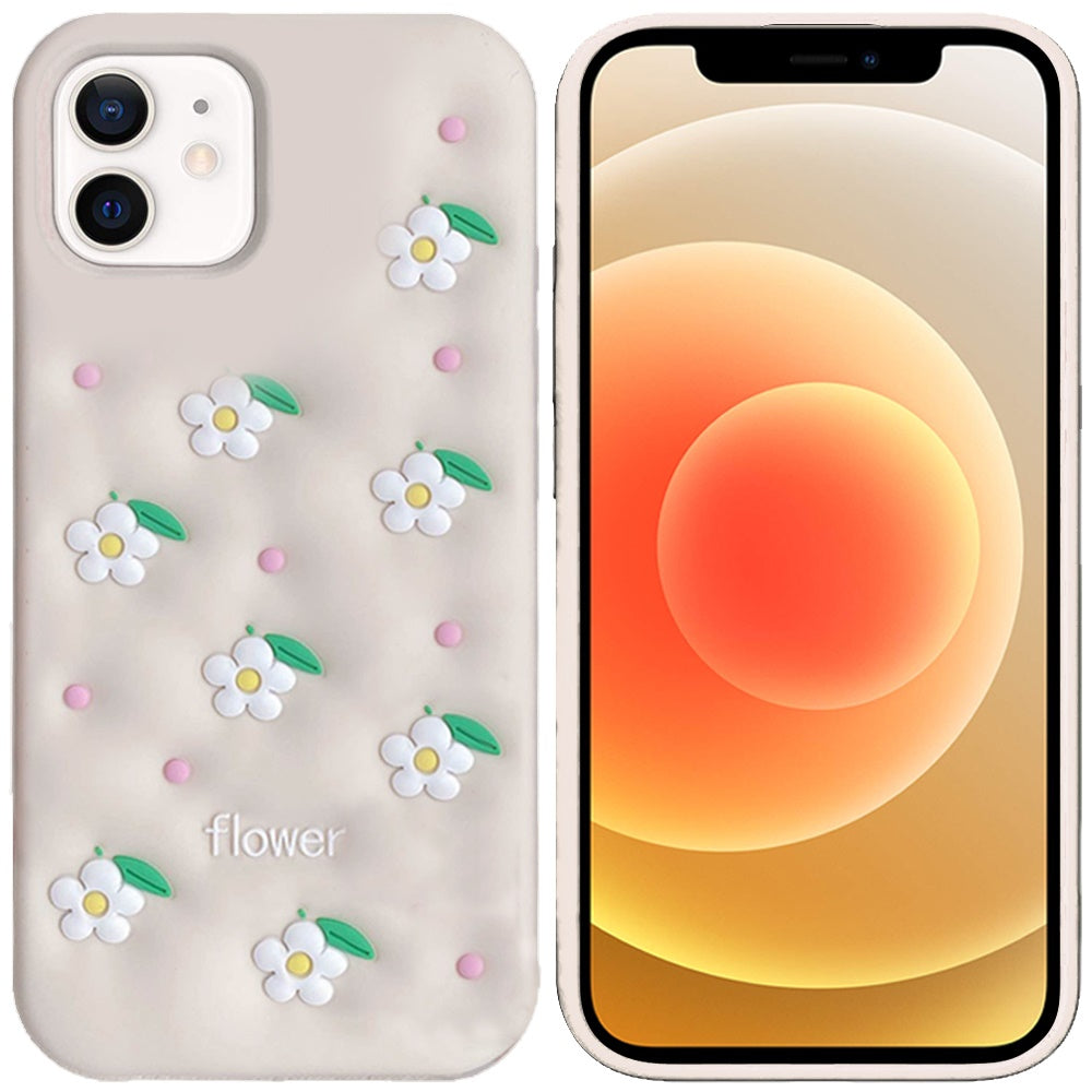 Phone Case for Apple iPhone 12 /12 Pro Fashionable Silicone Textured Decorative Design Pattern Protective Rubber TPU Hybrid Protection Cover