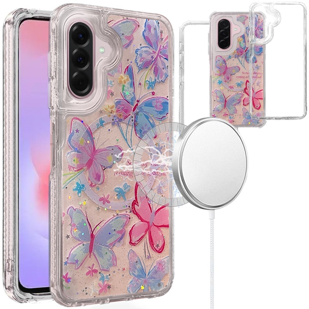 Phone Case for Samsung Galaxy A37 Magnetic Hybrid Fashion Printed Pattern Artwork Stylish Printed Design Dual Layers TPU Rubber SIlicone Hard PC Cover