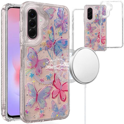 Phone Case for Samsung Galaxy A37 Magnetic Hybrid Fashion Printed Pattern Artwork Stylish Printed Design Dual Layers TPU Rubber SIlicone Hard PC Cover