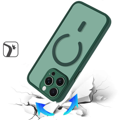 Phone Case for Apple iPhone 13 Pro Max Matte Frosted Magnetic Back Hybrid Hard PC Soft TPU Camera Protection Slim Shock Absorbing Anti Fingerprint Cover