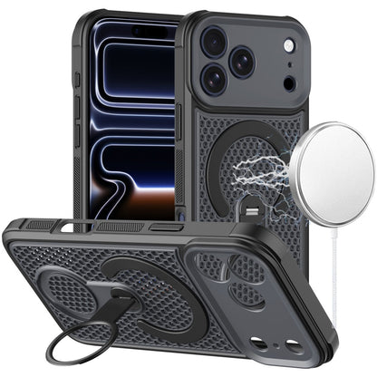 Phone Case for Apple iPhone 17 Pro (6.3") Magnetic Honeycomb Hybrid Rugged Armor Kickstand Dual Layer Shock Absorbing Hard PC Soft TPU Cover