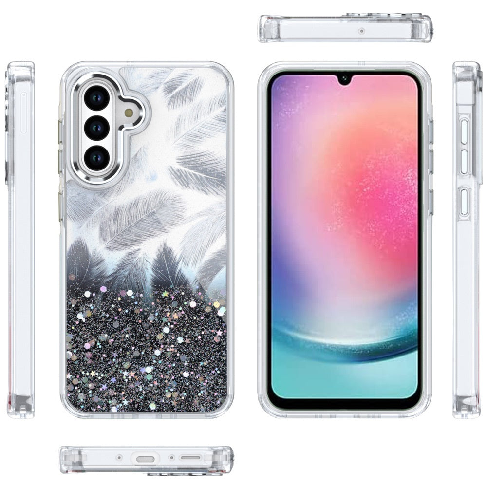 For Motorola Moto G 5G 2025 Fashion Epoxy Glitter Shimmer Design, Hybrid Shockproof TPU, Stylish Sparkle Slim TPU Protective Case Cover