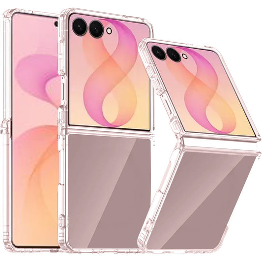 Phone Case for Samsung Galaxy Z Flip 8 Transparent Hybrid Hard PC Soft TPU Slim Fit Shock Absorbing Reinforced Bumper Protective Frame Cover Clear
