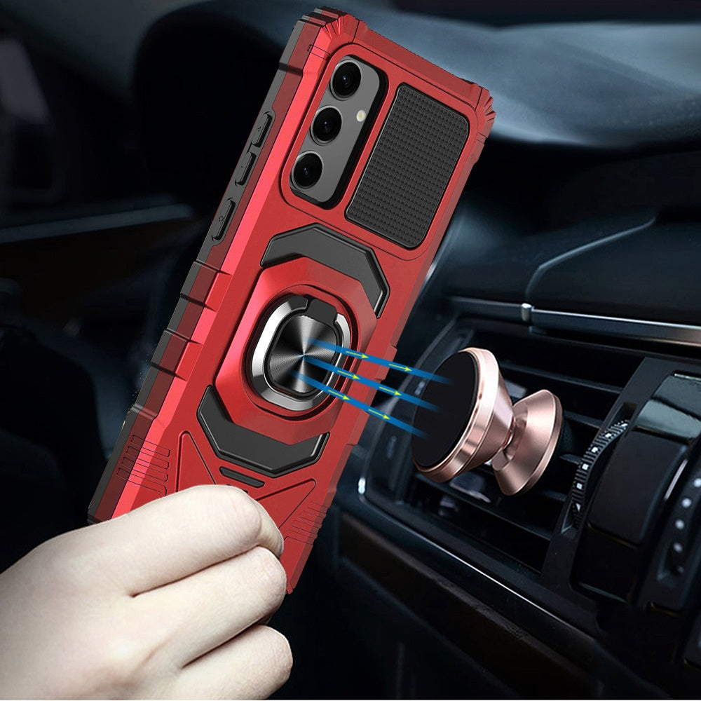 For Samsung Galaxy S25 /S24 Hybrid Dual Layer with 360° Rotate Magnetic Ring Stand Holder Kickstand TPU Rugged PC Shockproof Case Cover