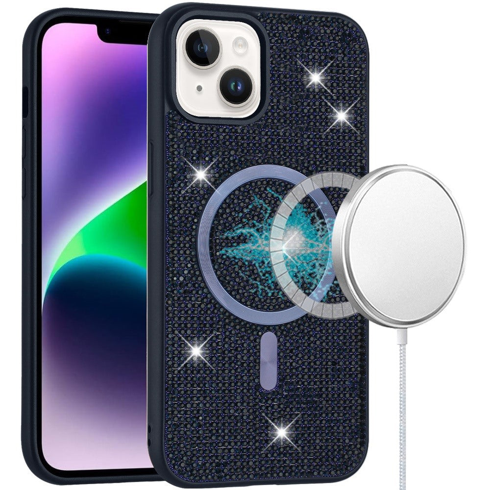 For Apple iPhone 17E /16E Sparkly Diamond Bling Case Rhinestone Skin Hybrid with Magnetic Circle, MagSafe Compatible Case Cover