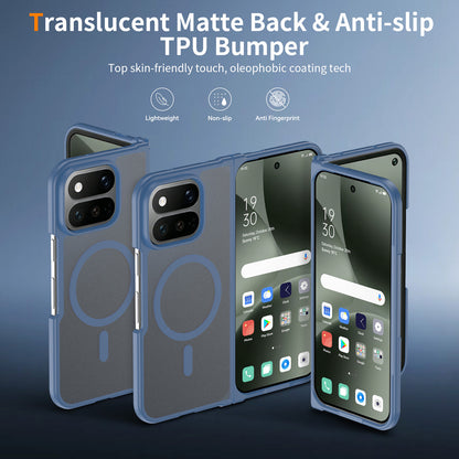 Phone Case for Google Pixel 11 Pro Fold Magnetic Matte Hybrid Shockproof Smooth Grip Durable Camera Protection Anti-Slip Soft Touch TPU Armor Cover