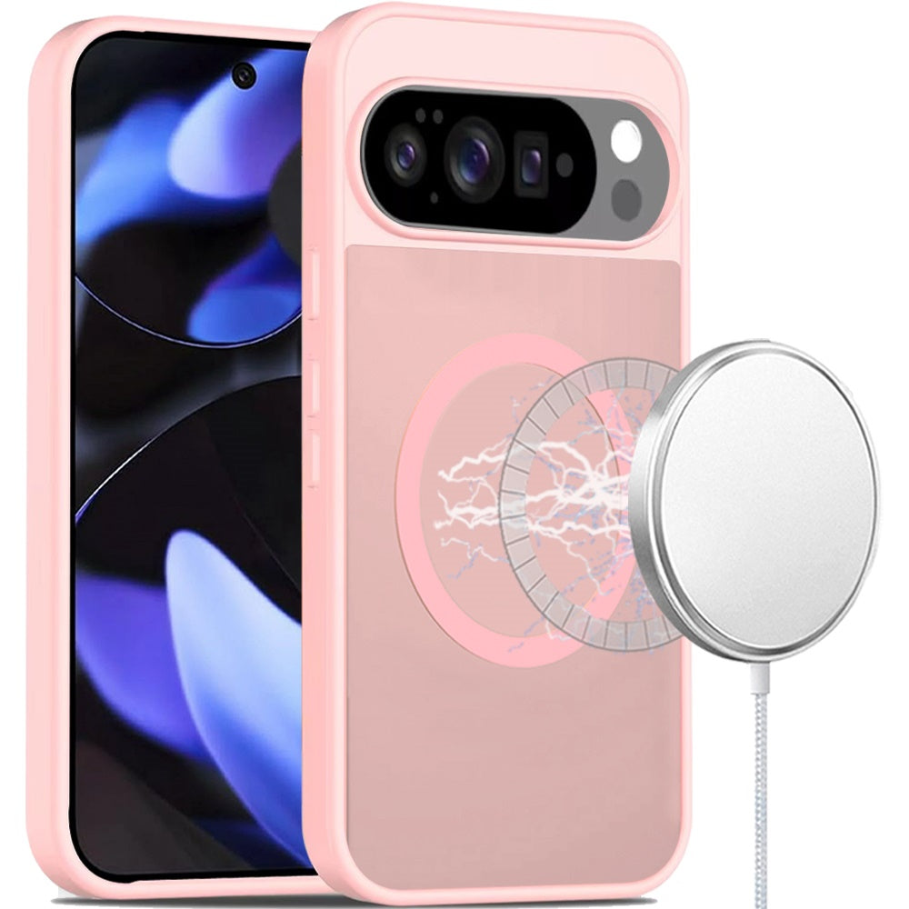 For Google Pixel 10 Pro XL MagSafe Compatible Case Hybrid Soft TPU Bumper Hard Translucent Matte Back Slim Shockproof Case Cover