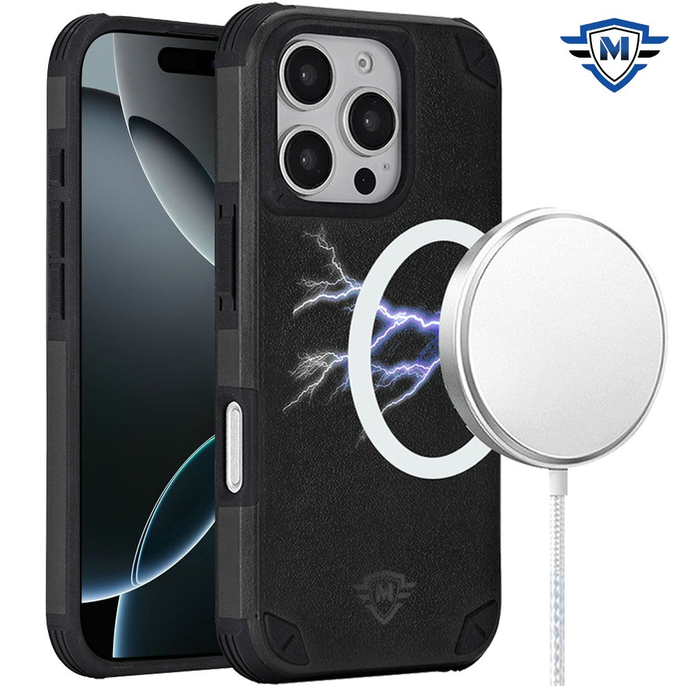 For Apple iPhone 16 Pro (6.3") Premium Heavy Duty Dual-Layer Rugged Protection, Shockproof Tough Magnetic Compatible with MagSafe Case Cover