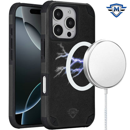 For Apple iPhone 16 Pro (6.3") Premium Heavy Duty Dual-Layer Rugged Protection, Shockproof Tough Magnetic Compatible with MagSafe Case Cover