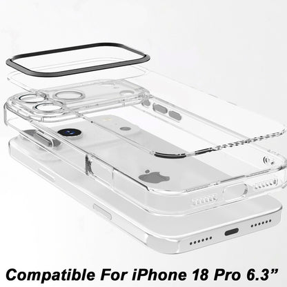 Transparent Clear Hybrid Metal Button Camera Guard Shockproof Gummy TPU Slim Protective Grip