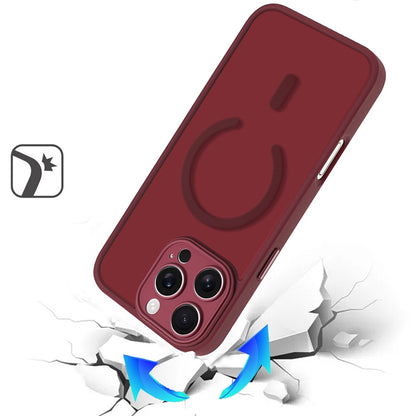 Phone Case for iPhone 16 Pro Max (6.9") Matte Frosted Magnetic Hybrid Hard PC Soft TPU Camera Protection Slim Shock Absorbing Anti Fingerprint Cover