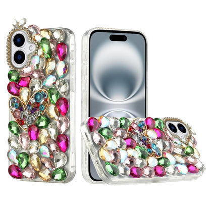 For Samsung Galaxy S25 EDGE Bling Crystal 3D Full Diamonds Luxury Sparkle Rhinestone Hybrid Protective Case Cover
