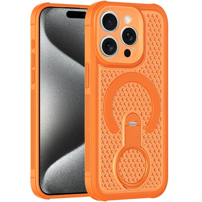 Phone Case for iPhone 15 Pro Max Magnetic Honeycomb Hybrid Rugged Armor Kickstand Dual Layer Shock Absorbing Hard PC Soft TPU Cover